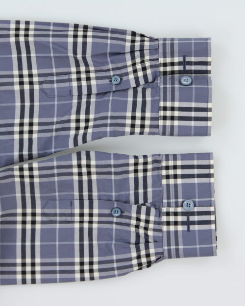 Burberry Blue Check Shirt - L