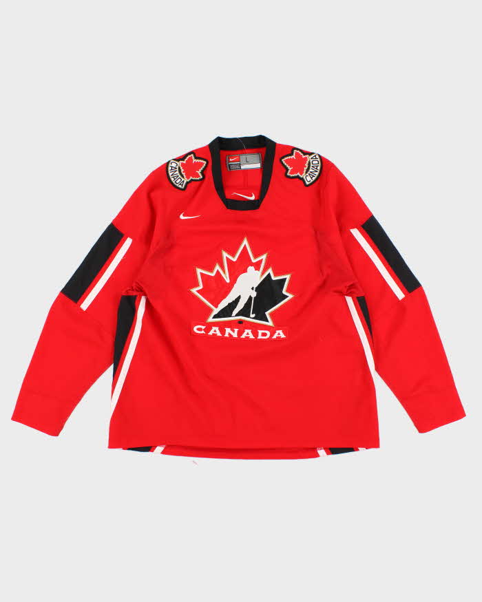 Mens Red Nike x Canada Sports Jersey L Rokit