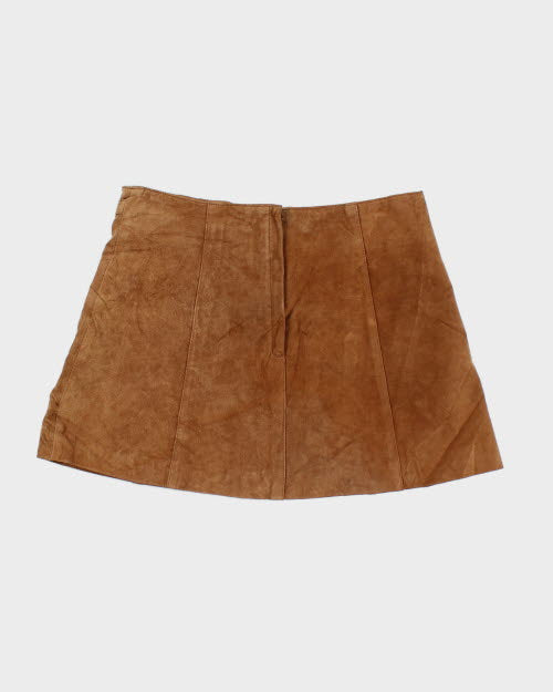 Y2k 00s Le Chateau Suede Mini Skirt - S