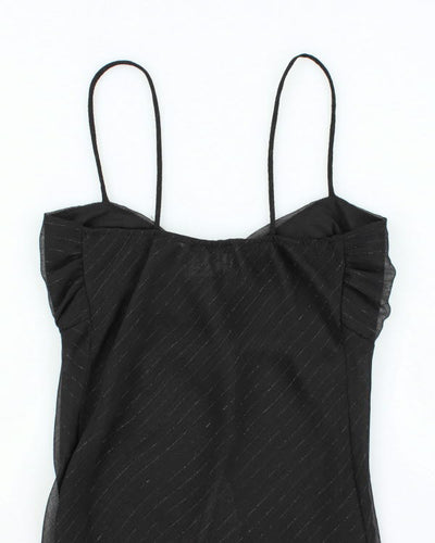 Y2k 00s Sparkly Stripe Cami - M