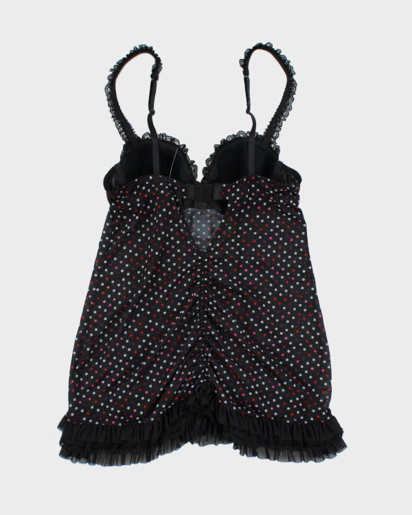 Y2k 00s La Senza Polka Dot Ruffle4 Top - M