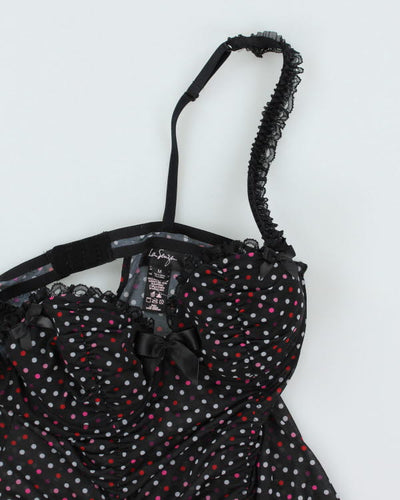 Y2k 00s La Senza Polka Dot Ruffle4 Top - M