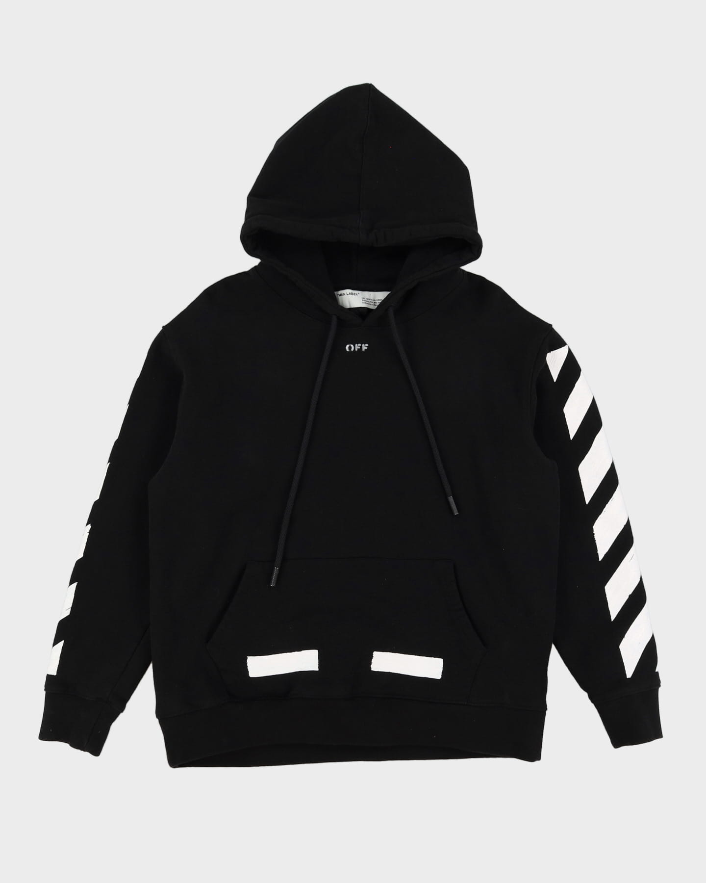 Off white classic black hoodie on sale