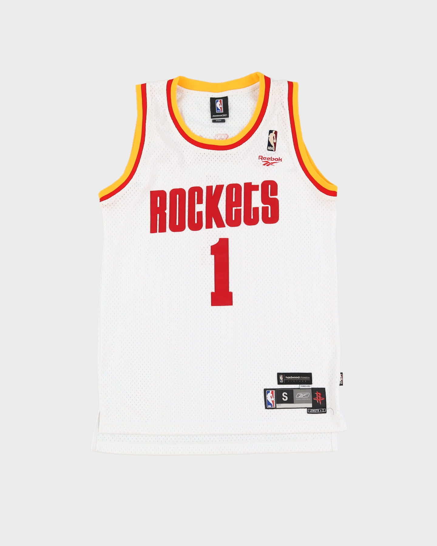 Vtg #1 TRACY McGRADY Houston Rockets NBA Reebok Authentic Jersey