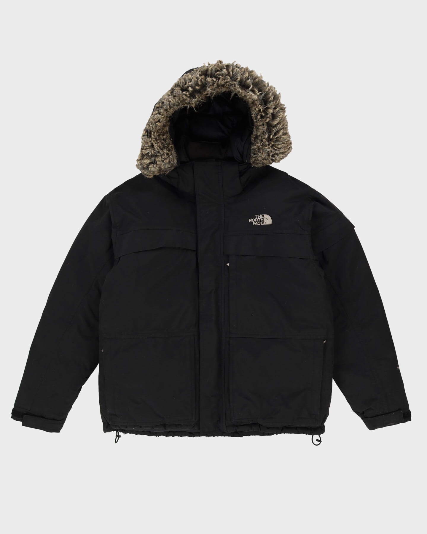 The North Face Black HyVent Hooded Puffer Jacket - M – Rokit