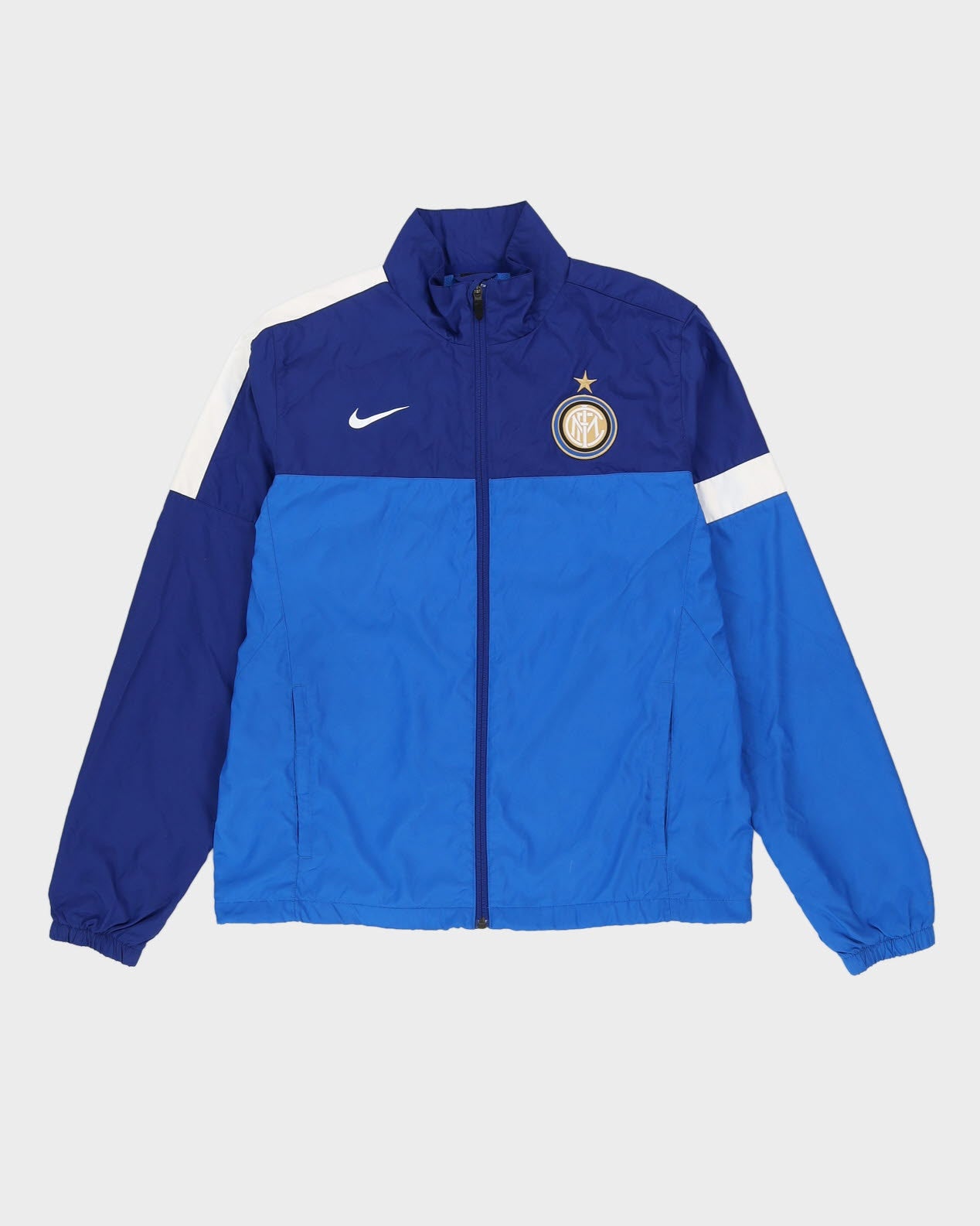 Nike veste de survêtement bleue de l'équipe de football de l'inter milan -  m – Rokit