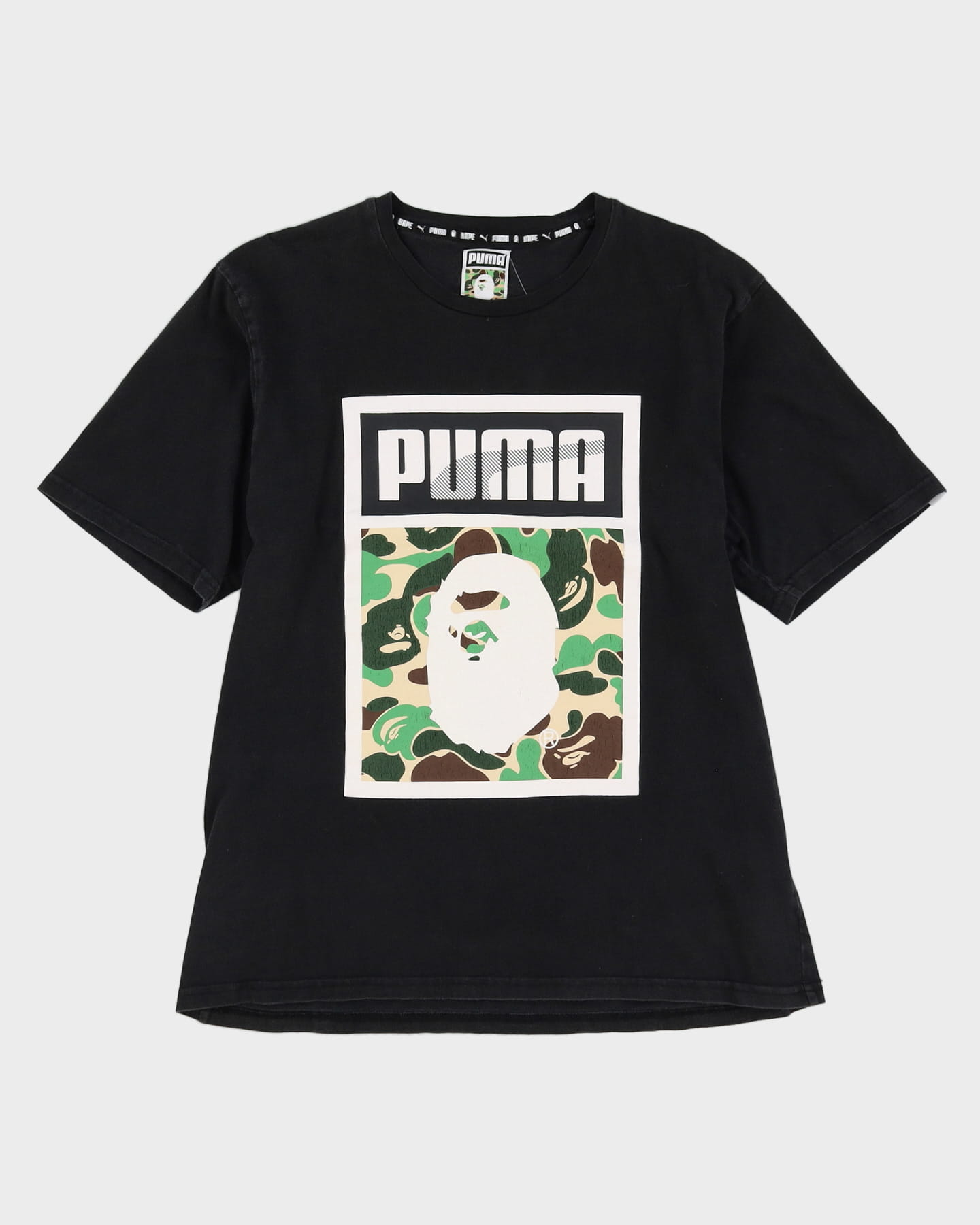Vintage Puma X BAPE Classic Camo Logo Graphic T-Shirt - L / XL – Rokit