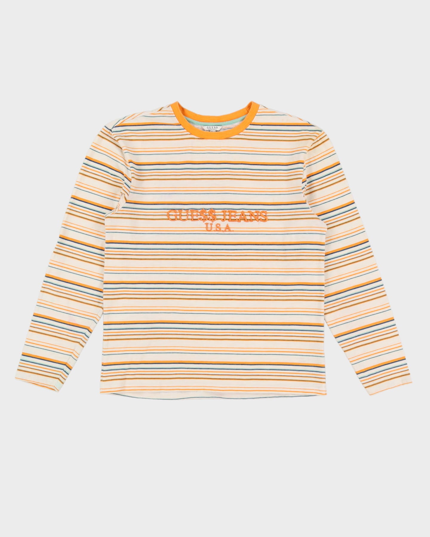 Asap Rocky x Guess t-shirt a maniche lunghe a righe arancioni - xs – Rokit