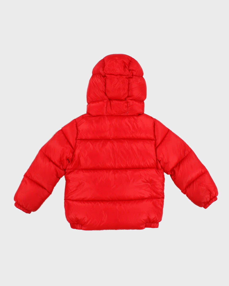 Kids red moncler coat online