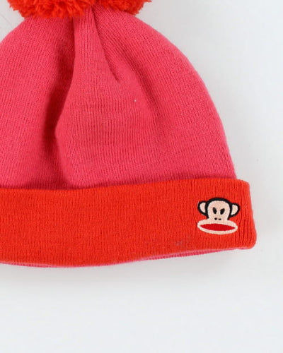 Vintage Paul Frank Two Tone Bobble Hat - OS