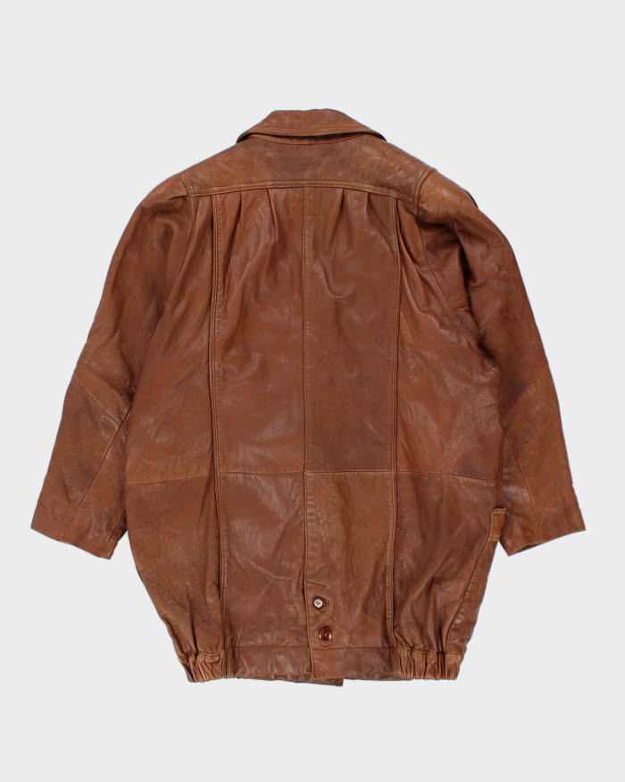 Vintage 80s Pelle Nova Brown Leather Jacket - M