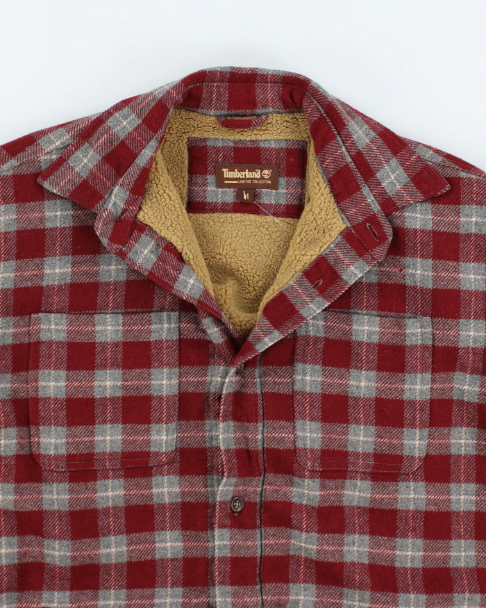 Vintage Timberland Red Plaid Heavyweight Lined Shacket - M