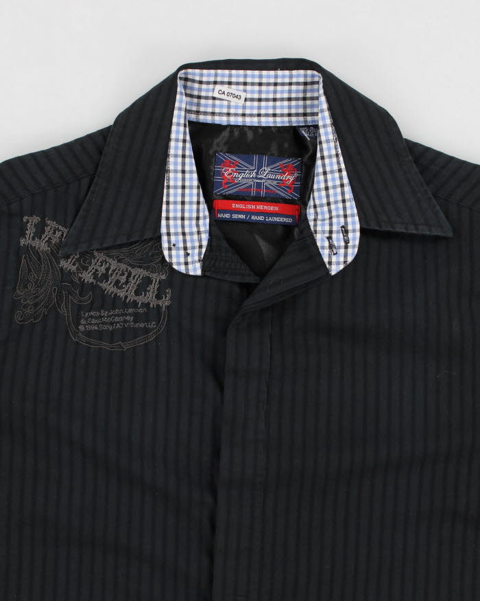 English Laundry Embroidered Black Shirt - S