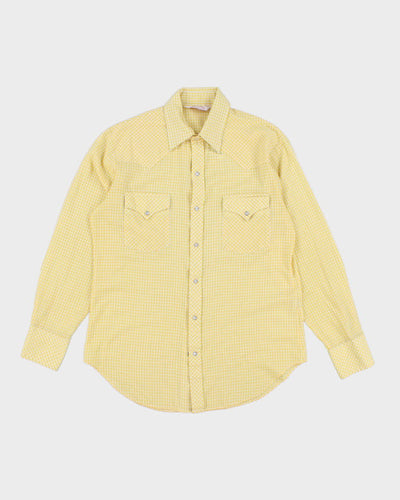 Vintage Rancher Yellow Check Western Shirt - M