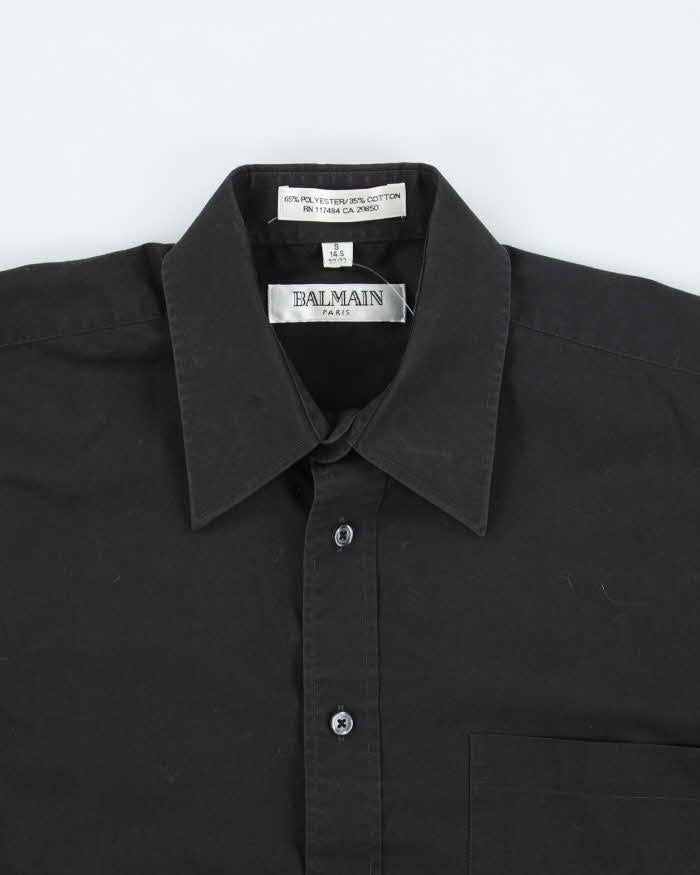 Balmain Black Long Sleeve Shirt - S