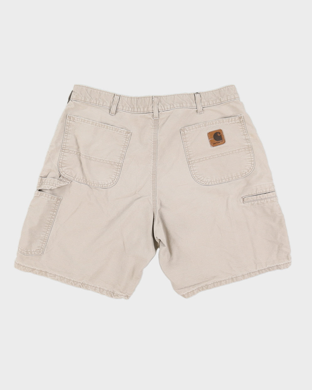 00s Carhartt Cream Cargo Shorts - W36 – Rokit