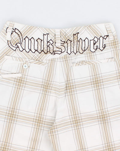 Y2k 00s Quicksilver Check Shorts - W33