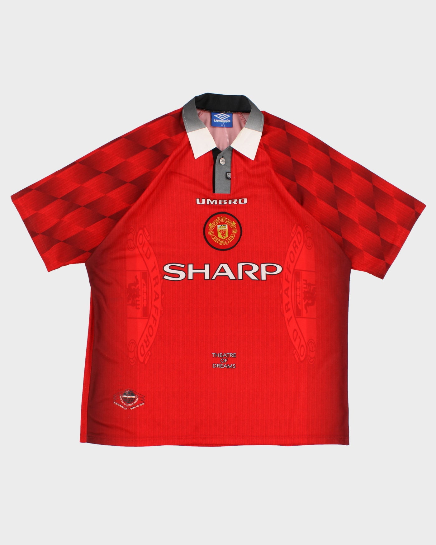 חולצת כדורגל וינטג' משנות ה-90 של מנצ'סטר יונייטד Umbro - xl – Rokit
