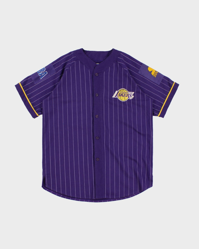 Los Angeles Lakers 90s STARTER Jersey BASEBALL Pinstripe M 