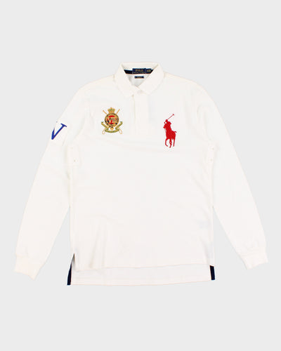 Polo von Ralph – – Langarm-Poloshirt Lauren Rokit M weißes