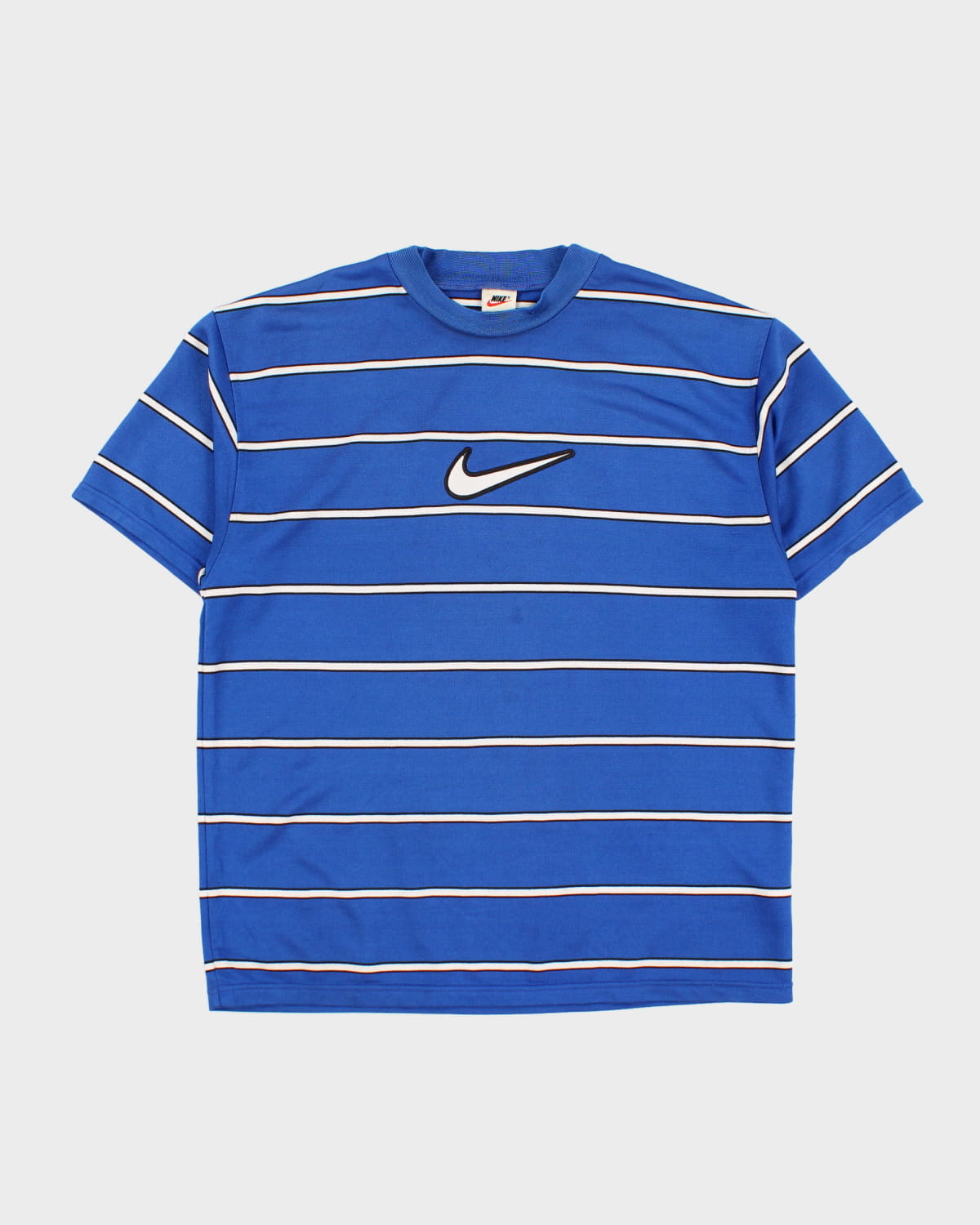 Vintage 90s Nike Striped Centre Swoosh T-Shirt - L – Rokit