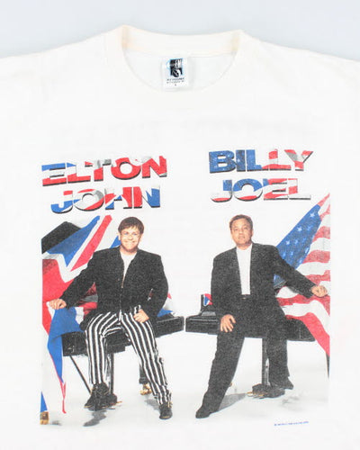 Vintage 90's Single Stitch Elton John & Billy Idol Tour T-Shirt - L