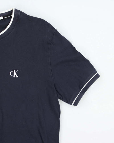 Vintage Y2K Calvin Klein Embroidered Logo T-Shirt - L