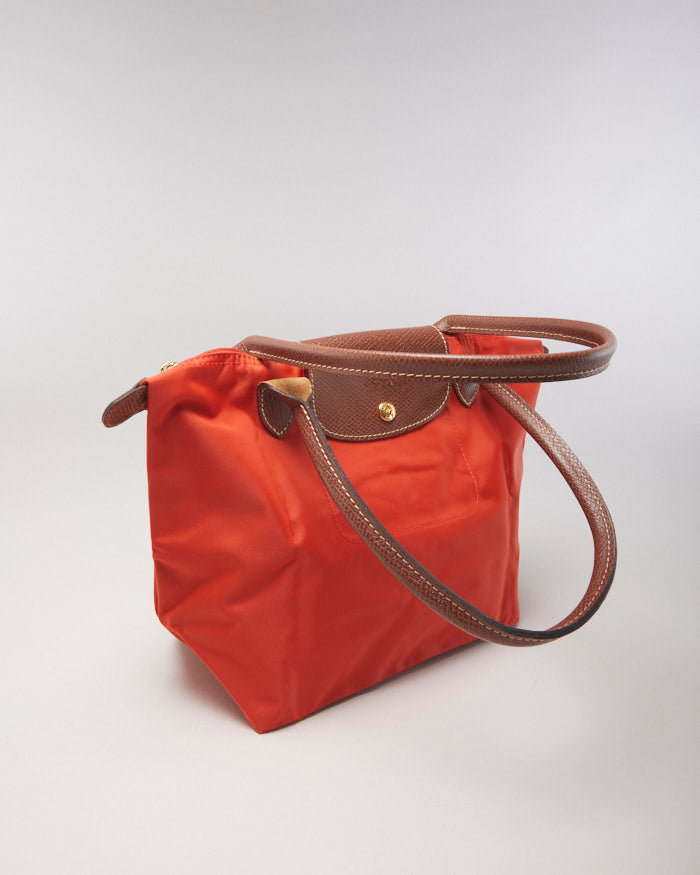 Longchamp Le Pilage Orange Small Tote Bag