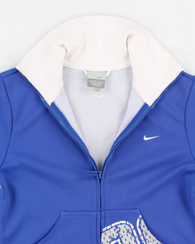 Y2k 00s Nike Women's Blue Track Jacket - M