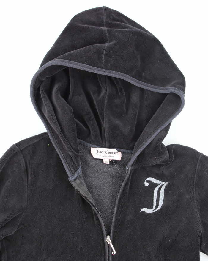 Vintage Y2K Juicy Couture Glitter Logo Zip Up Hoodie - XS