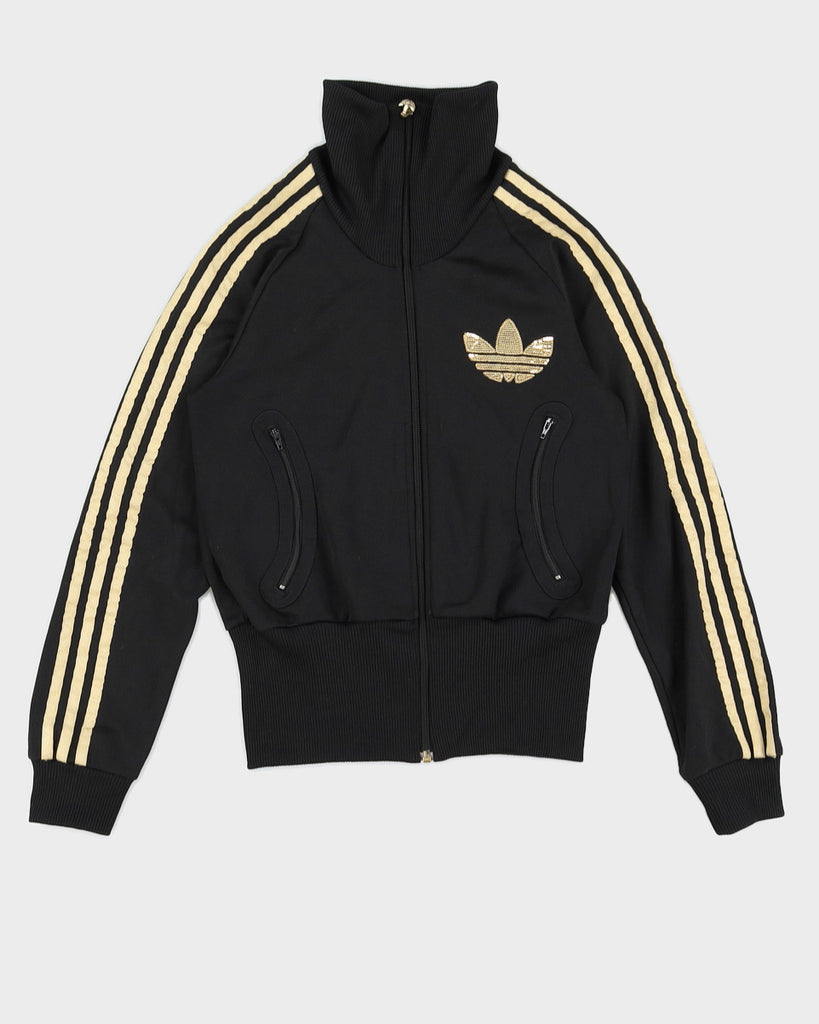 Y2K 00s Adidas Women's Fitted Sequin Track Jacket - S – Rokit