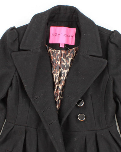 Women's Betsey Johnson All Black  Coat - M