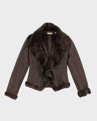 Y2k 00s DKNY Faux Fur Jacket - XS