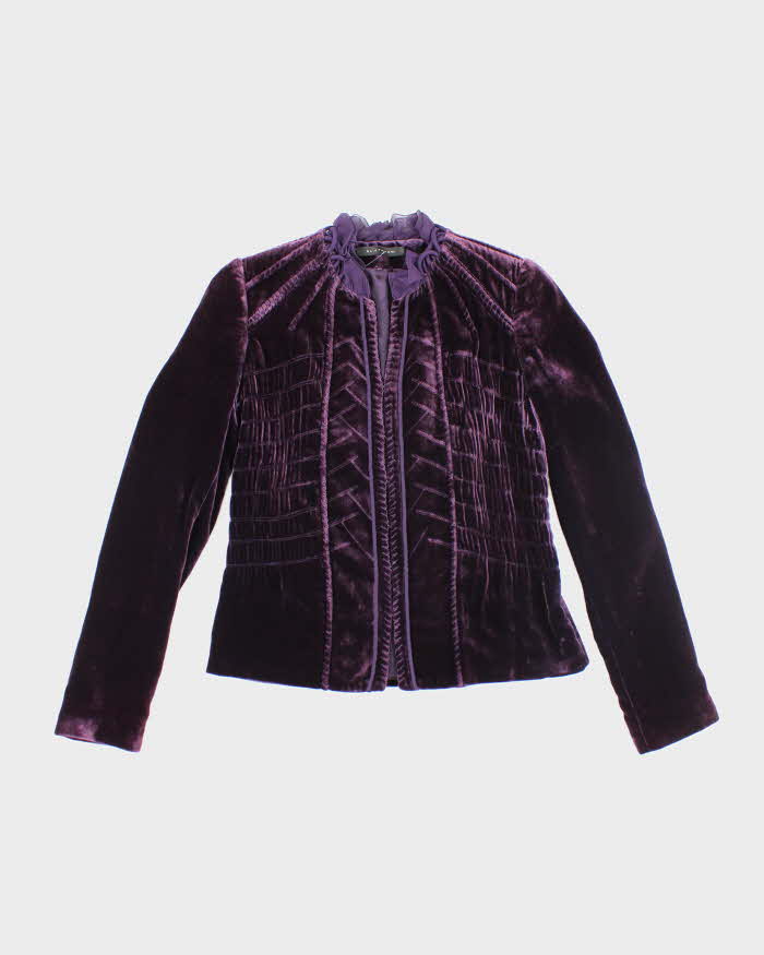 Vintage Elie Tahari Purple Velvet Jacket - S