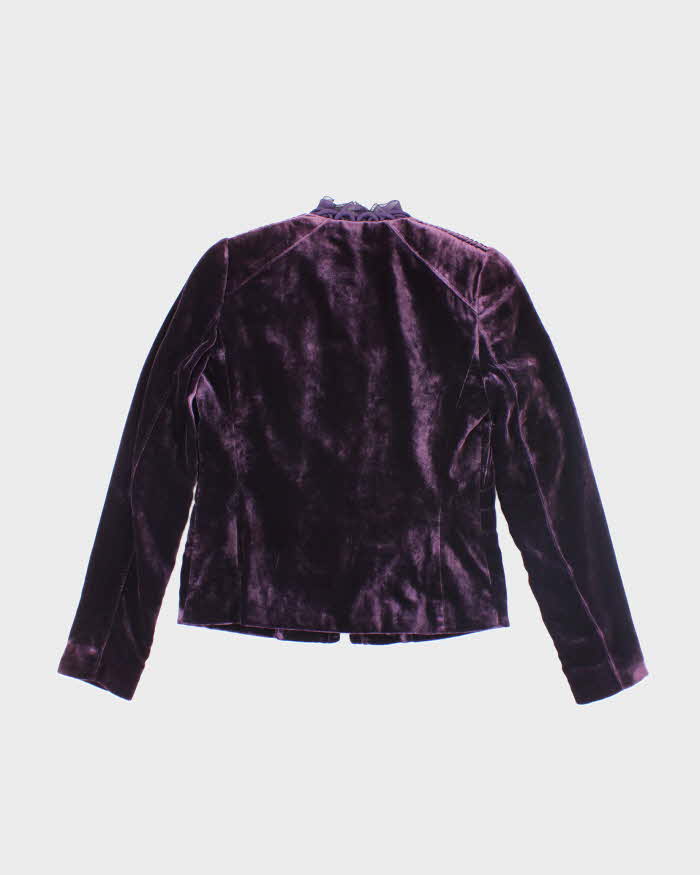 Vintage Elie Tahari Purple Velvet Jacket - S