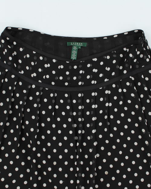 Ralph Lauren Polka Dot Silk Skirt - L