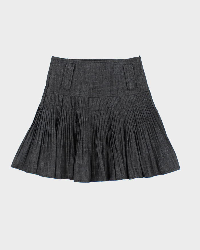 Y2k 00s Pleated Grey Skirt XS