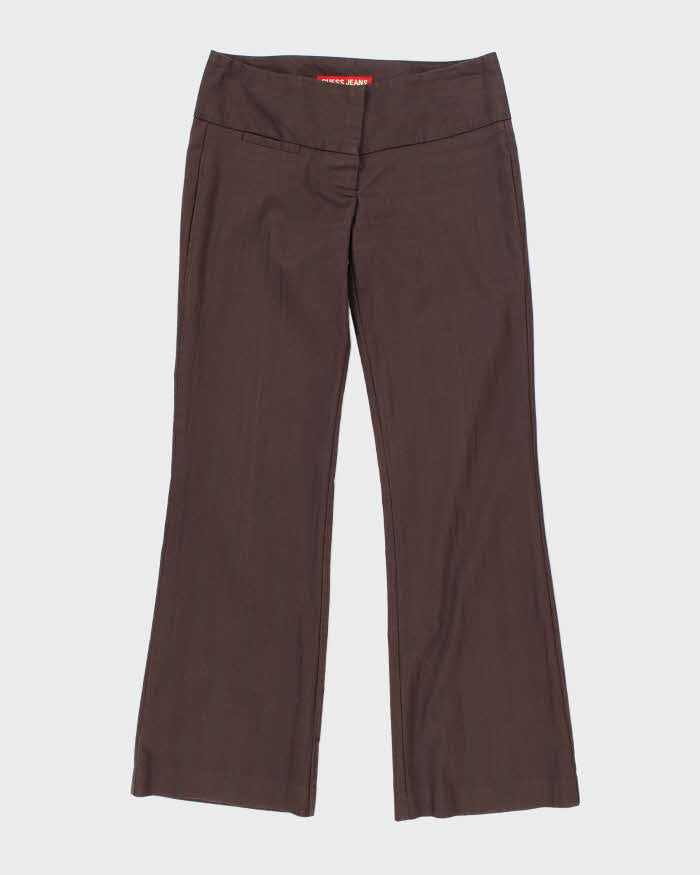 Y2k 00s Guess Brown Suit Trousers - W30 L30