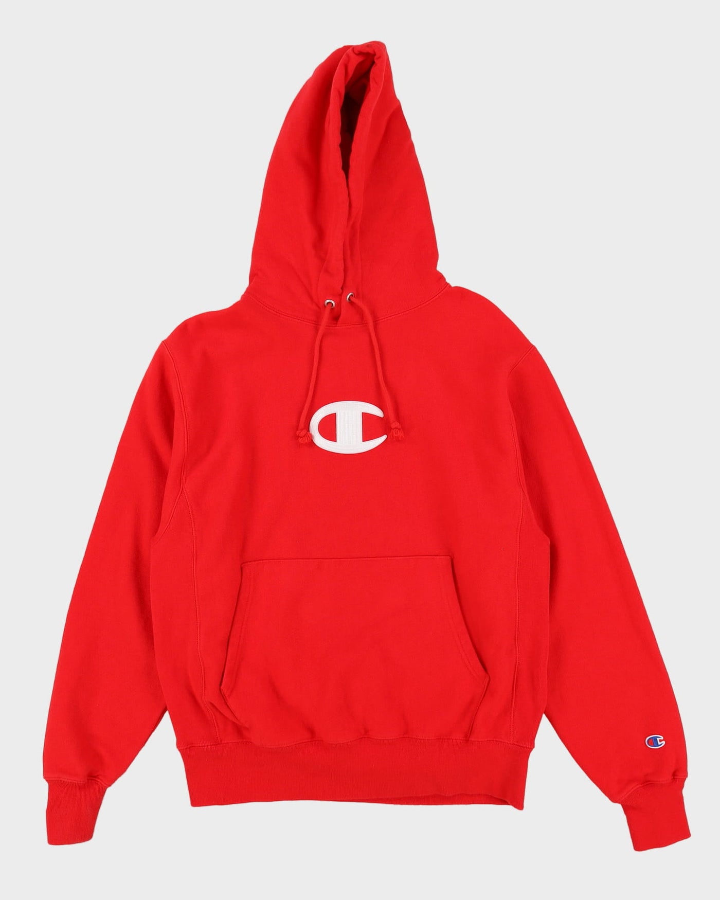 Sudadera Con Capucha Roja Champion Con Bordado En El Reves M Rokit