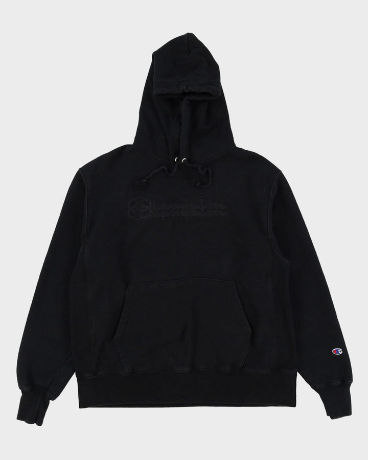 Champion black reverse weave hoodie best sale