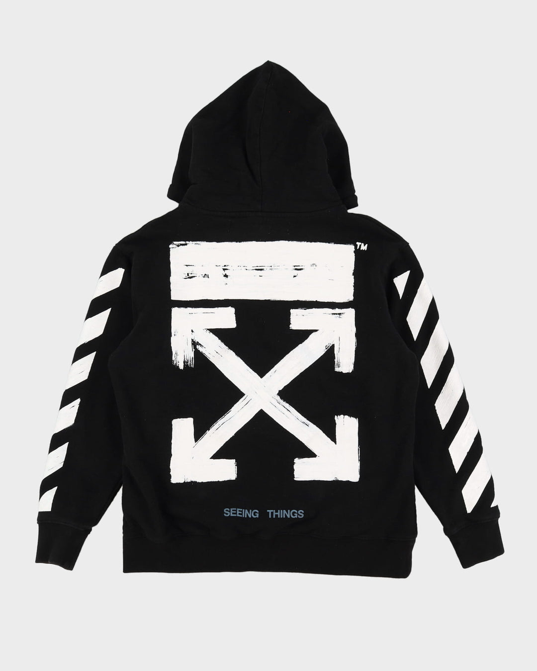 Off White Seeing Things Black Classic Logo Hoodie M Rokit