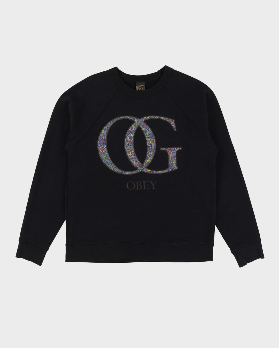 Obey Black OG Logo Sweatshirt M Rokit