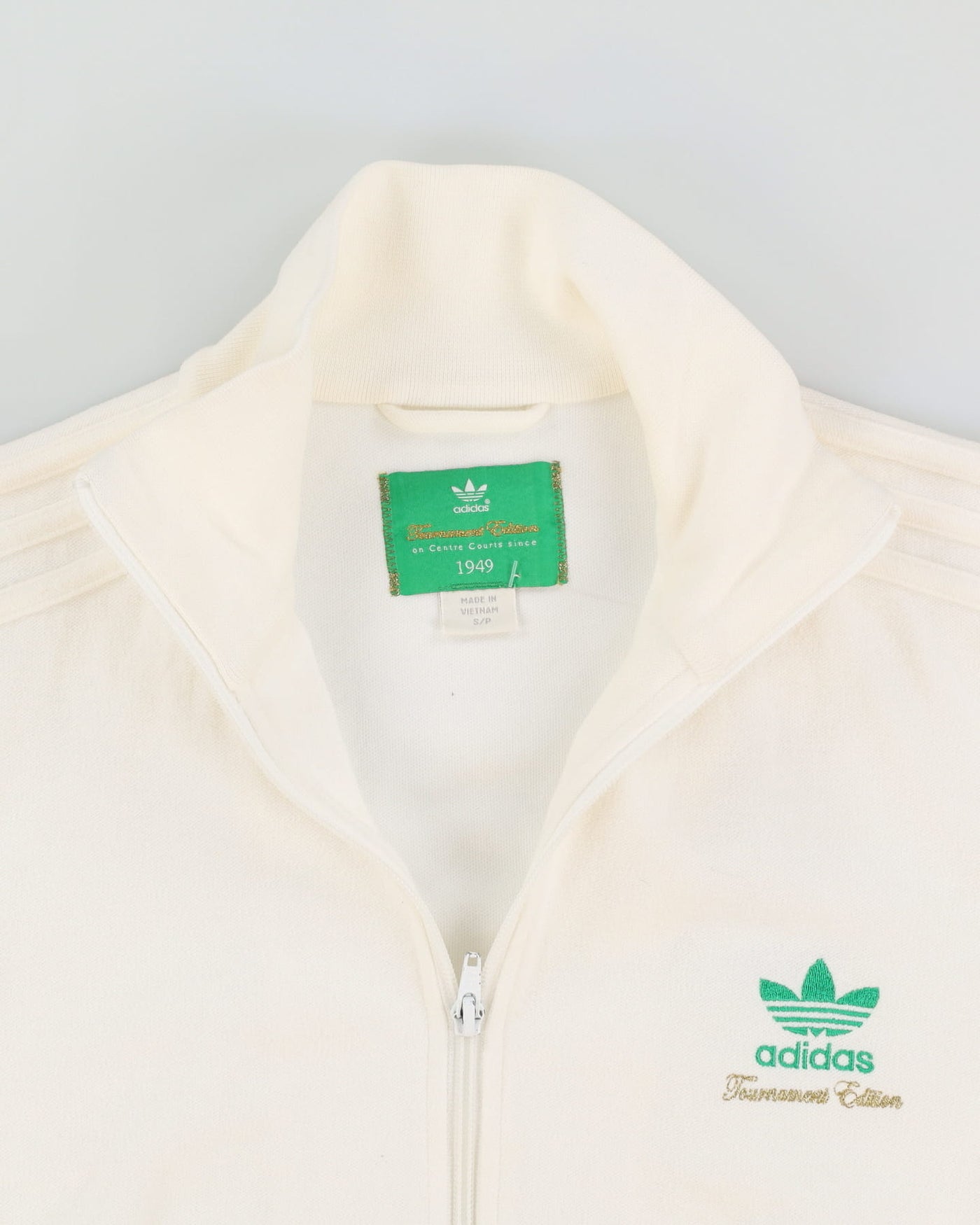00s Adidas Tournament Edition White Full-Zip Track Jacket - S – Rokit