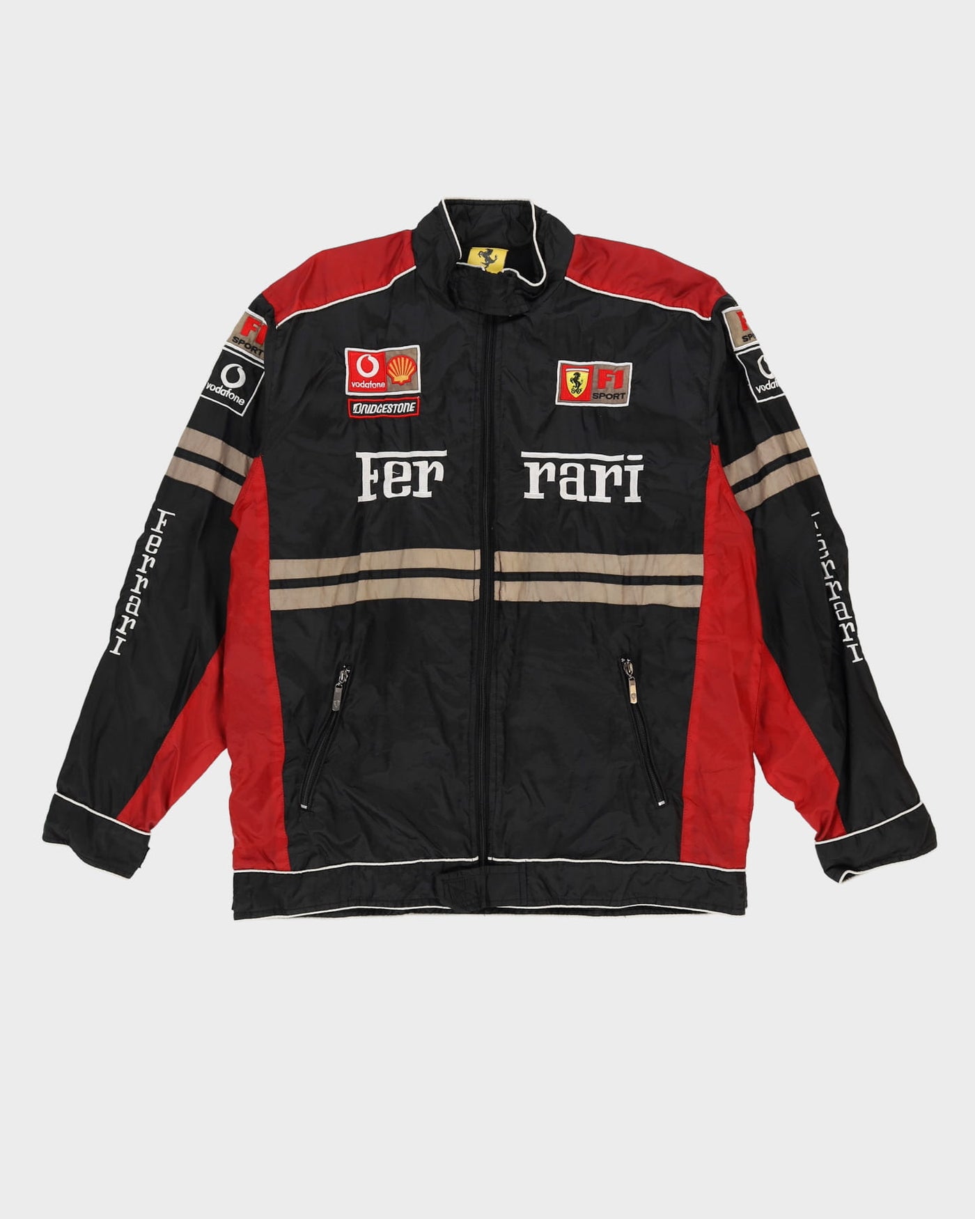 00s michael schumacher Ferrari f1 chaqueta cortavientos con cremallera  completa negra / roja - Rokit