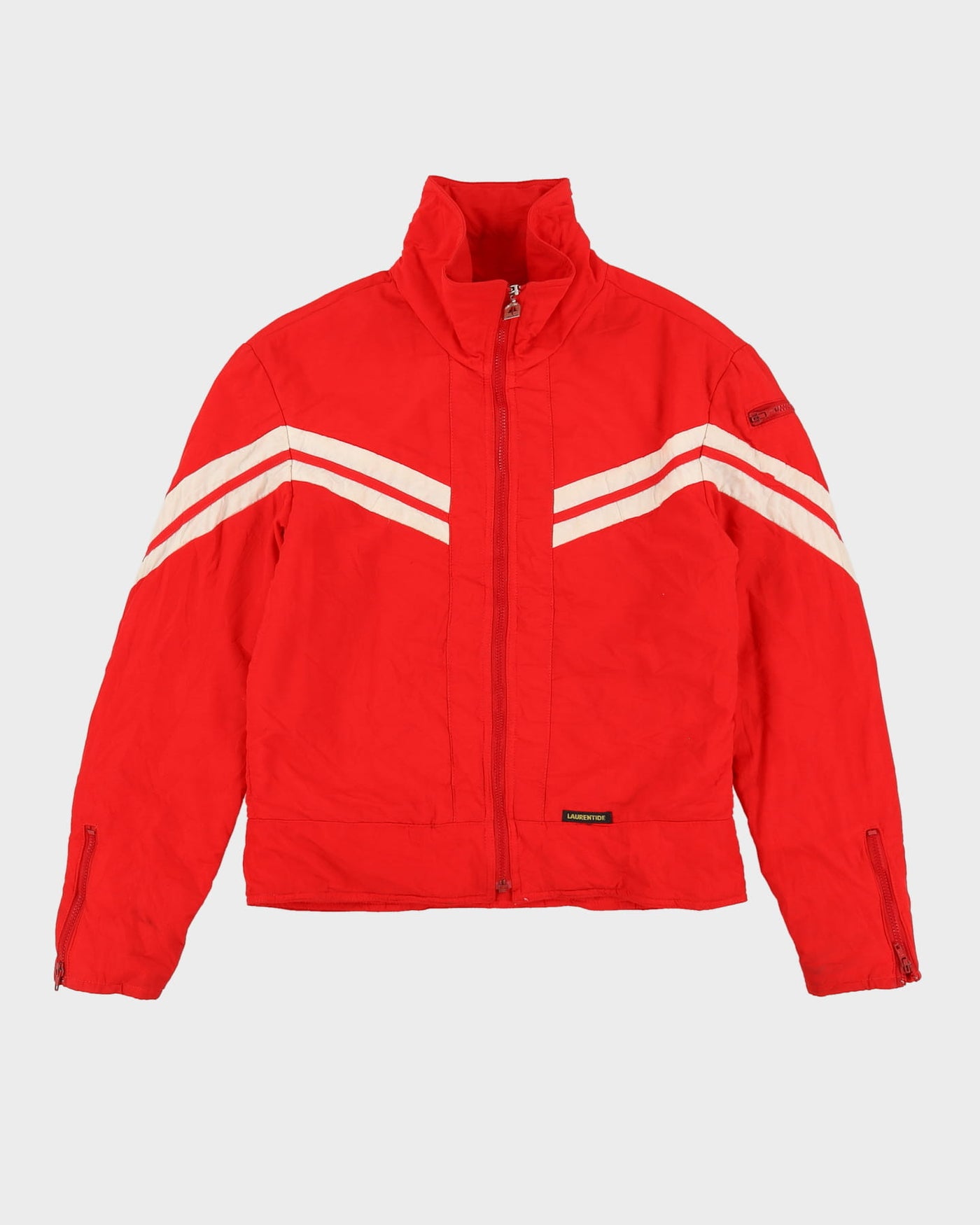 Vintage 80-tals röd vadderad skidjacka - s/m – Rokit