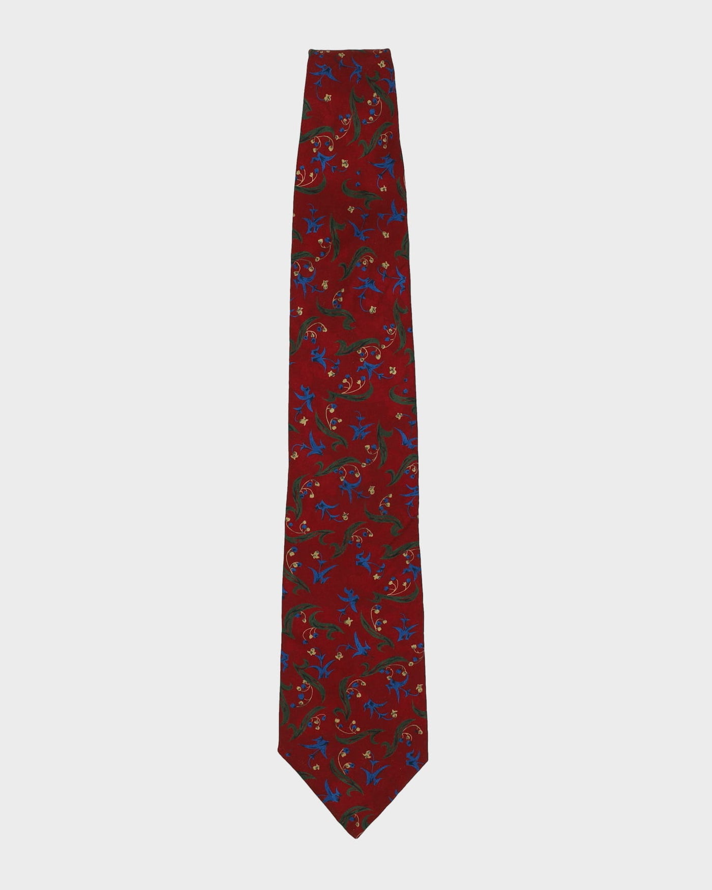 Vintage 90-tal Christian Dior röd/grön/blå mönstrad slips – Rokit