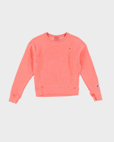 Champion Pastel Orange Cropped Sweatshirt - XS