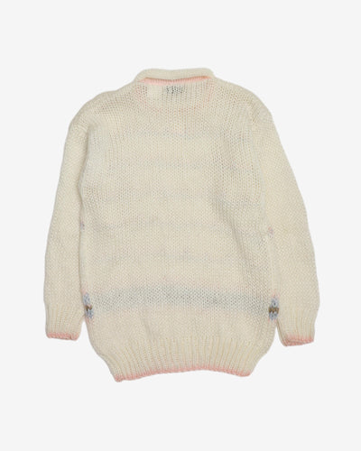 1990s Pastel Knitted Jumper - S