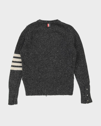 Thom Browne Grey Wool Knitted Jumper - S