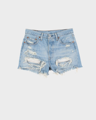 Levi's Big E Re-Pro Blue Distressed Denim Shorts - W30